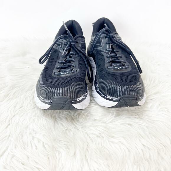 Hoka One One 7.5 Womens Bondi 7 Black White Athletic Running Shoes Sneakers - Picture 6 of 14